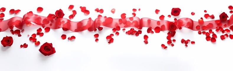 Valentine's Day background image of roses and hearts