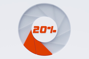 Energy meter, battery indicator and  charging progress with percentage 3D  template. Energy control measurement panel, car dashboard