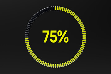 3d illustration  control panel icon. High risk concept on  spedometer. Credit rating scale