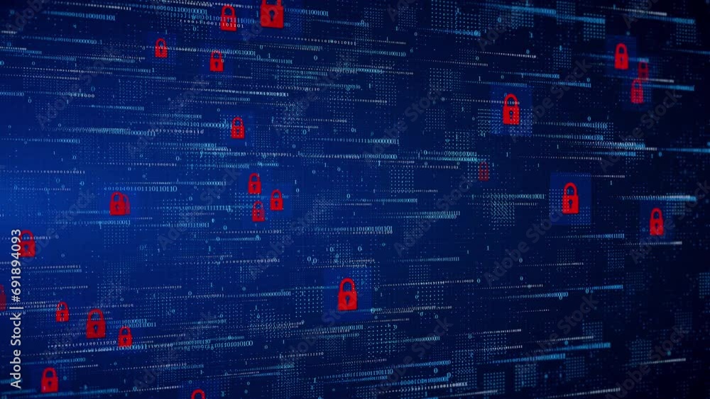 Poster secure access system concept. business financial warranty for investment. antivirus concept. technol