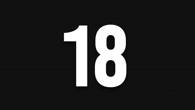 Pixel number 18, number eighteen, alpha channel