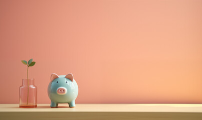 Piggy Bank Financial Money Savings Banking Concept - obrazy, fototapety, plakaty