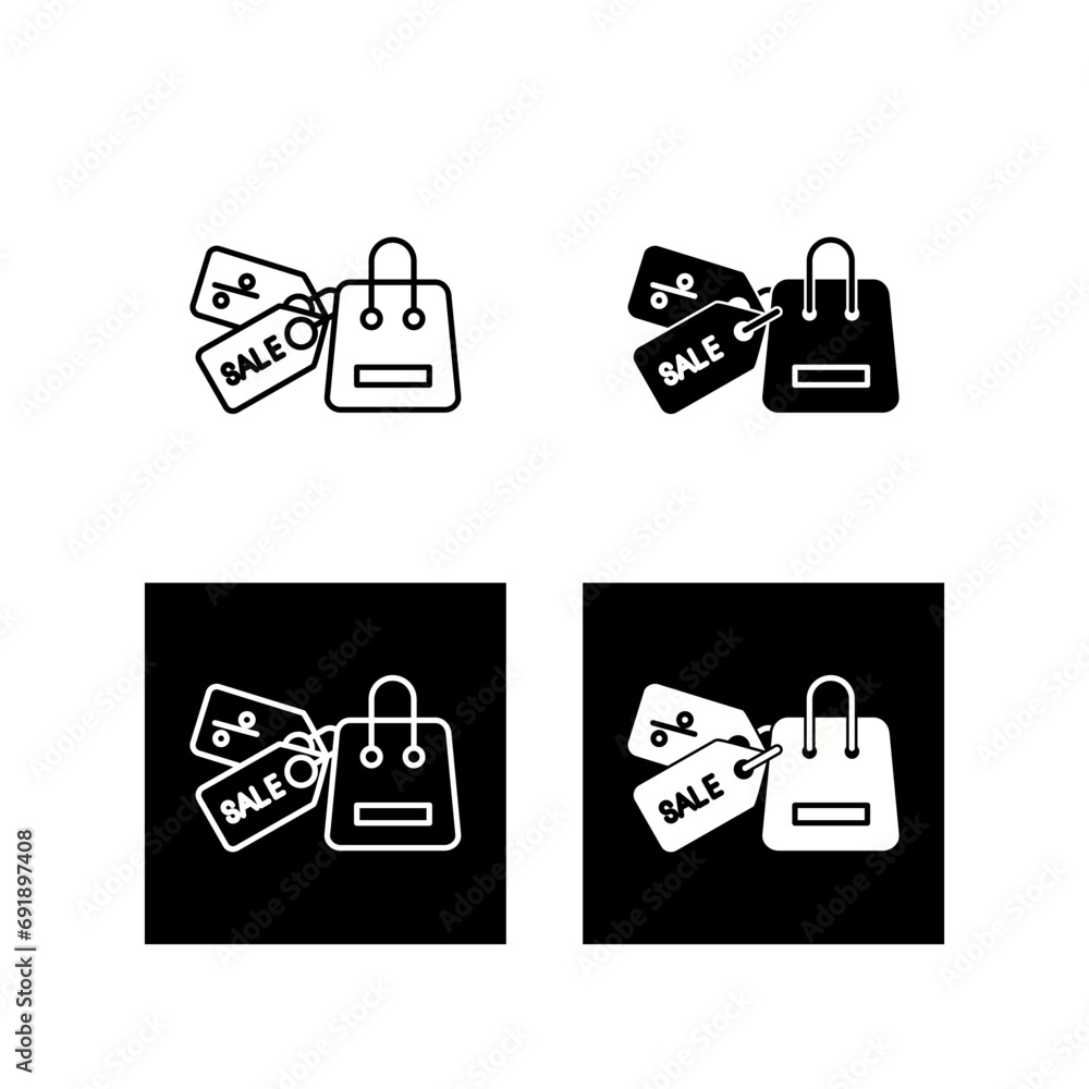 Sticker discount vector icon