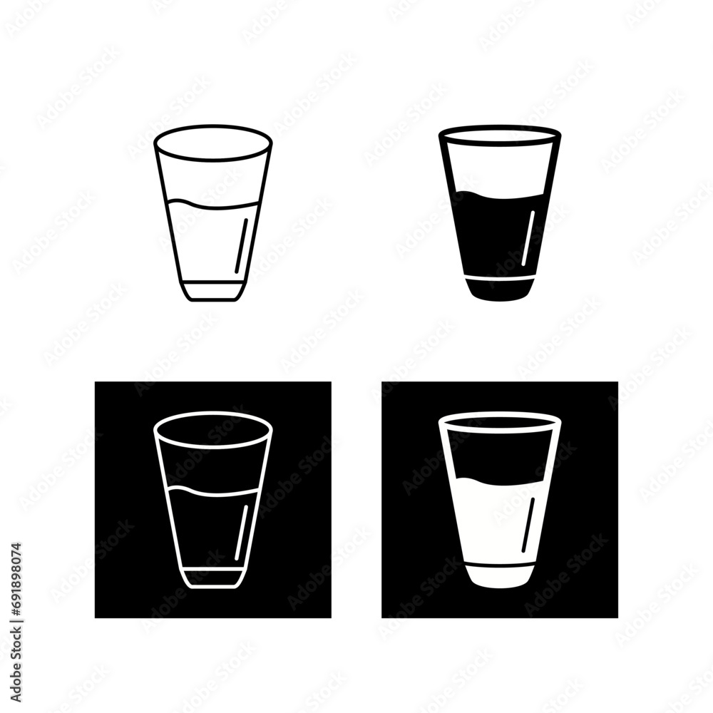 Wall mural glass vector icon