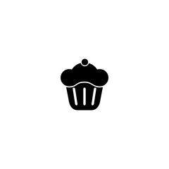 Cupcake icon isolated on white background 