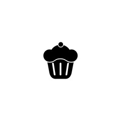 Cupcake icon isolated on white background 