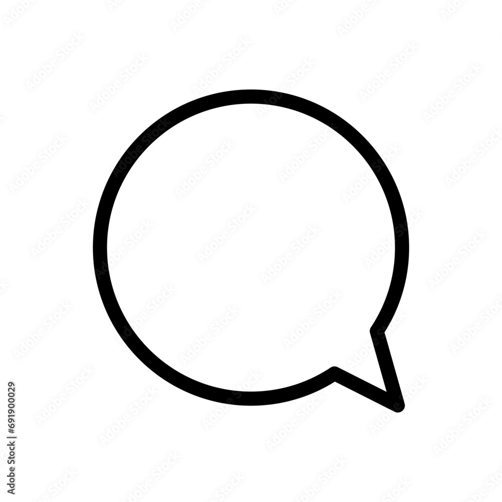 Aufkleber message bubble mockup. outline, speech bubble, message bubble. vector icon
