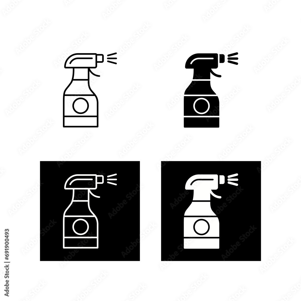 Poster cleaning spray vector icon