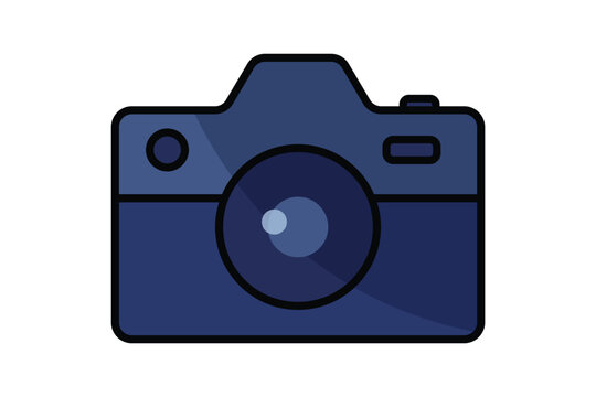 camera vector element illustration. flat icon style.