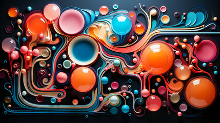 abstract background with circles and art pattern