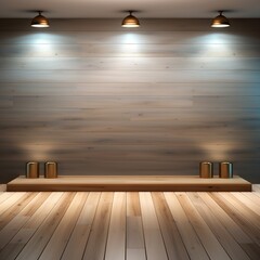 Wooden backround, wooden texture, product presentation, wooden panel, vintage product presentation, generative ai