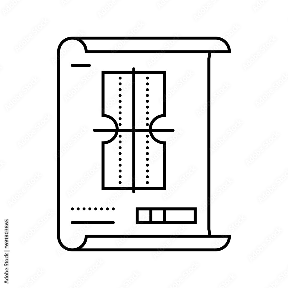 Poster blueprint drafting mechanical engineer line icon vector. blueprint drafting mechanical engineer sign