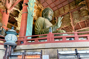 Japan. Nara. Todai-ji temple. Great Buddha Hall (Daibutsu-den)