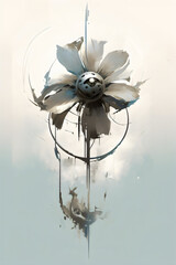 mechanic abstract flower illustration