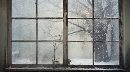 winter landscape with snowy day generated by AI tool