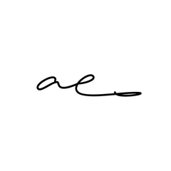 A hand-drawn signature logo design template	