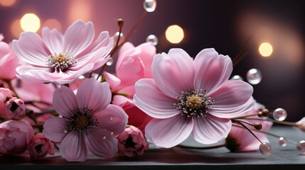 Beautiful Pink Flowers Garden, HD, Background Wallpaper, Desktop Wallpaper