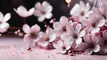 Obraz na płótnie Canvas Beautiful Pink Flowers Garden, HD, Background Wallpaper, Desktop Wallpaper