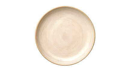 Empty ceramic round plate isolated on white background. Generative AI. - obrazy, fototapety, plakaty
