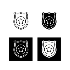 Police Shield Vector Icon