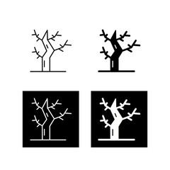 Dry Tree Vector Icon