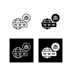 Worldwide Hack Vector Icon