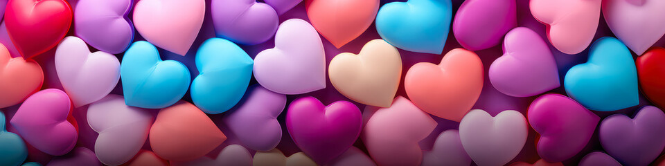 Colorful hearts background for Valentine's day. 