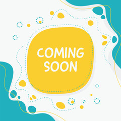 Coming soon background with colorful geometric.