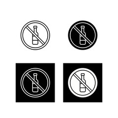 No Alcohol Vector Icon