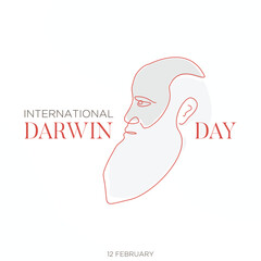 International Darwin Day of Science and Humanism background template design