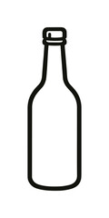 vector illustration in flat linear style bottle with cap