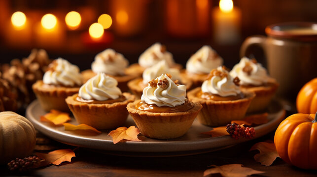 halloween pumpkin cupcakes HD 8K wallpaper Stock Photographic Image 