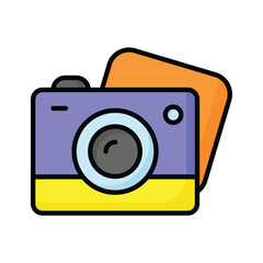 Camera vector design in modern and trendy style, photography device icon
