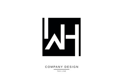 WH, HW, Abstract Letters Logo Monogram