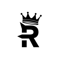 King logo that formed letter R Stock Vector | Adobe Stock