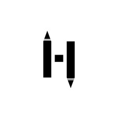 pencil logo that formed letter H Stock Vector | Adobe Stock