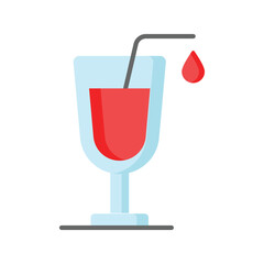 Grab this creatively designed vector of drink in trendy style, ready to use icon
