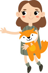 Girl With Fox Toy