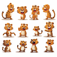 Emotive Tiger Icons Collection