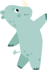 Rhino Doing Exercises