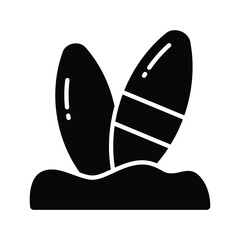 An amazing icon of surfboards in modern style, beach adventure