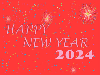Fototapeta na wymiar Happy New Year 2024 luxurious numbers, Premium vector illustration design for Background, posters, banners, calendar and greetings