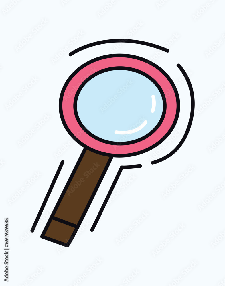 Aufkleber business element of colorful sticker set. an engaging image with a colorful magnifying underscore th