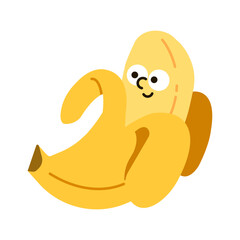 Banana cartoon character clipart