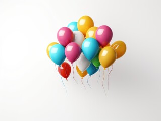 a group of balloons on a white background