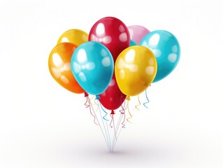 a group of balloons on a white background