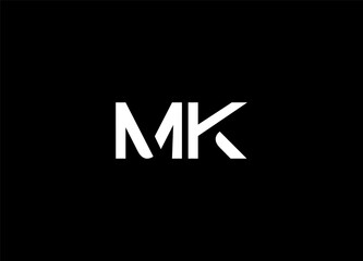 Initial Letter mk Logo Design Monogram Creative Modern Sign Symbol Icon