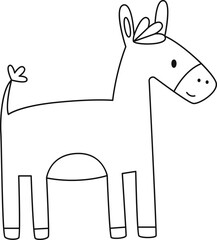 Donkey Animal Outline