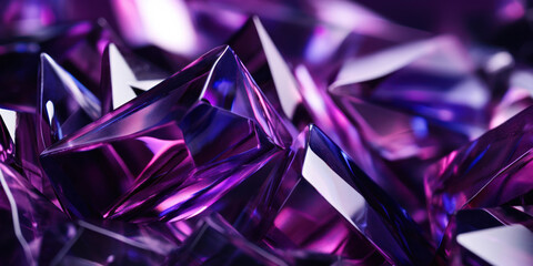 Mesmerizing close-up of a purple crystals.