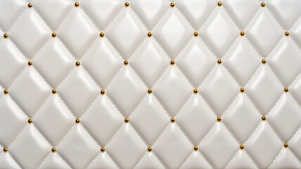 white diamond pattern embossed leather pattern with gold diamond detail, puffy foam leather for purse.
